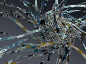 an artist s illustration of artificial intelligence ai this image visualises the benefits and flaws of large language models it was created by tim west as part of the visualising ai pr